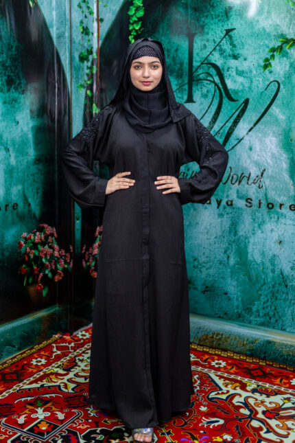 Stylish Burkha With Beautiful Hand Work