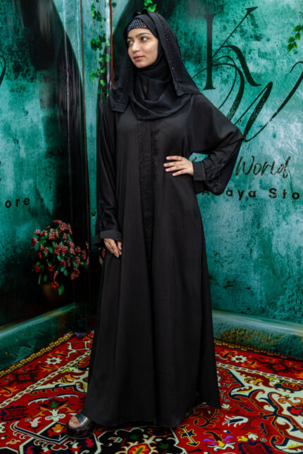 Elegant Burkha With Beautiful Hand Work